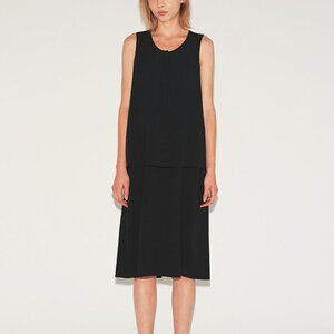 Sarah Lanzi AW/16 Minimalist Black Layered Sleeveless Dress